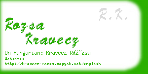 rozsa kravecz business card